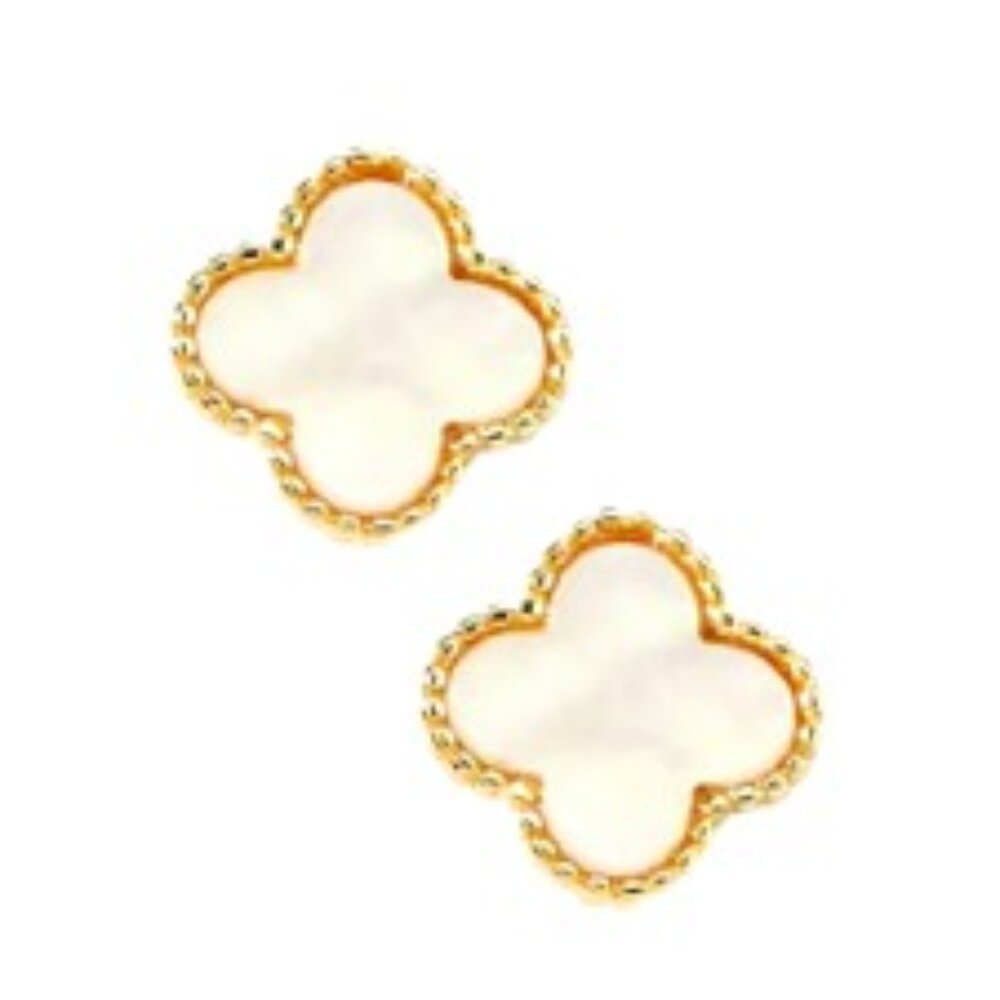 The iconic quatrefoil stud earring Mother Of Pearl